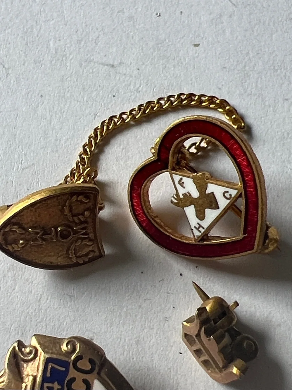 Lot 10k gold filled antique lapel pins 40s